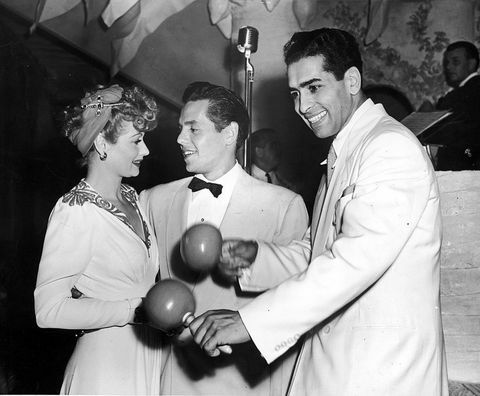 Lucy in Desi z Darryl Harpa, vodja newyorškega nočnega kluba Copacabana, okoli leta 1941.