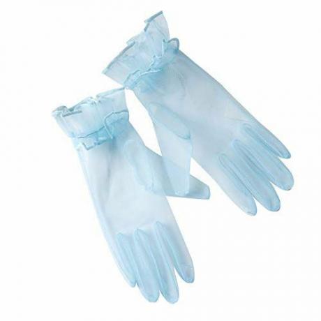 Kratke rokavice v svetlo modri barvi