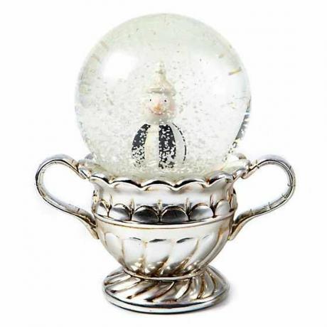 Vintage srebrni snežak snežna krogla