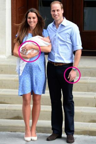 princ William in Kate Middleton z otrokom Georgeom