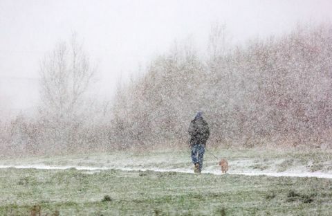 Sneg pada na severovzhodu Anglije