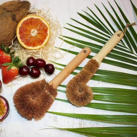 Krtače za posodo iz kokosovih vlaken za kuhinjo brez plastike