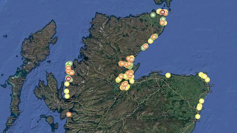 SCRAPbook - višje škotske plaže - leglo - Google Maps