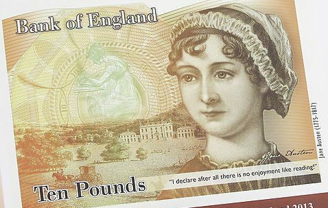 Jane Austen na novi desetki funtov - 10 funtov