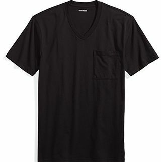 Črna majica z V-izrezom