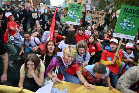 Greta Thunberg protesti proti podnebnim spremembam v Glasgowu