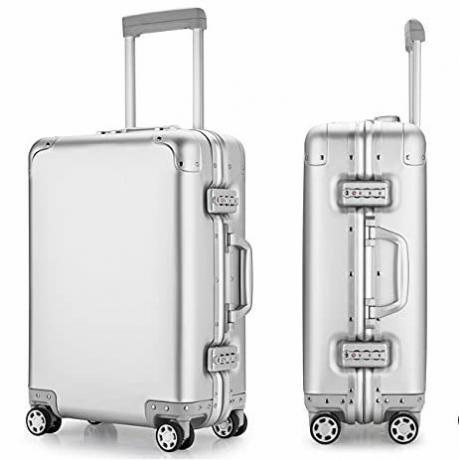 Prtljaga iz aluminijeve zlitine z vrtljivimi kolesi, 20-palčna ročna prtljaga
