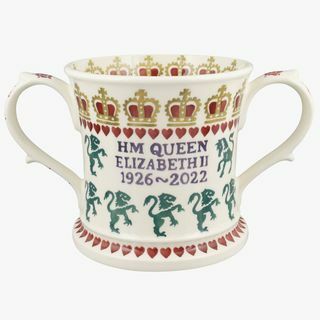 Velika skodelica z dvema ročajema kraljice Elizabete II