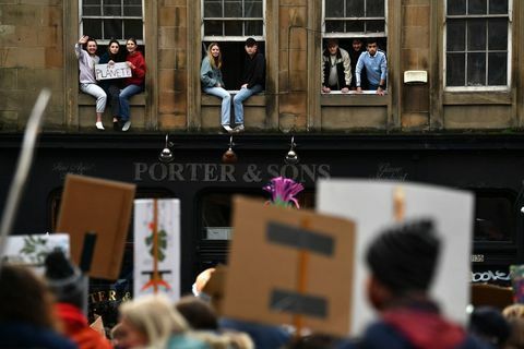 Greta Thunberg protesti proti podnebnim spremembam v Glasgowu