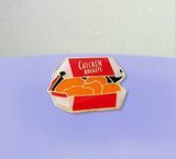 Piščančji nuggets emajl pin
