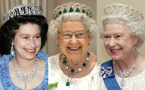 Kraljica Elizabeta, tiara, Vladimir, smaragdi, biseri