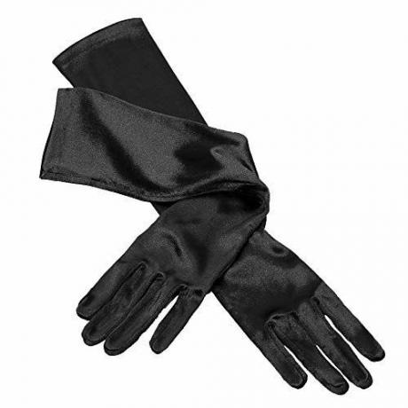 Dolge črne rokavice