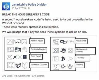 Oznaka hišnih lovilcev Lanarkshire Police Division
