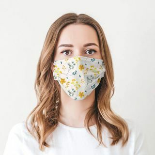 Cvetlična tiskana maska ​​za obraz