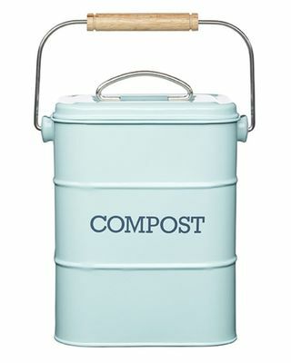 Vintage modri zaboj za kompost