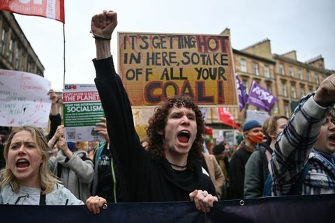 Greta Thunberg protesti proti podnebnim spremembam v Glasgowu