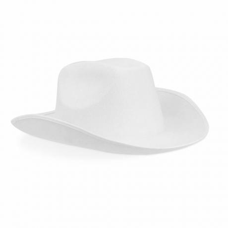 Bel kavbojski klobuk iz filca