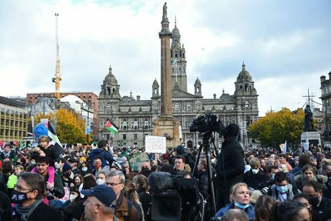 Greta Thunberg protesti proti podnebnim spremembam v Glasgowu