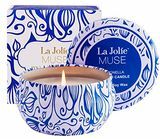 La Jolíe Muse Citronella sveča komar, komarček proti insektom, 100% sojin vosek, pločevinka za notranjo in zunaj 45 ur