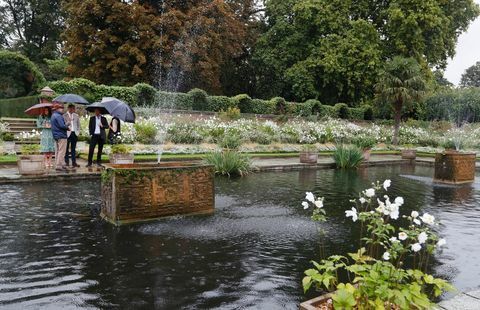 William, Harry in Kate na spominskem vrtu princese Diane